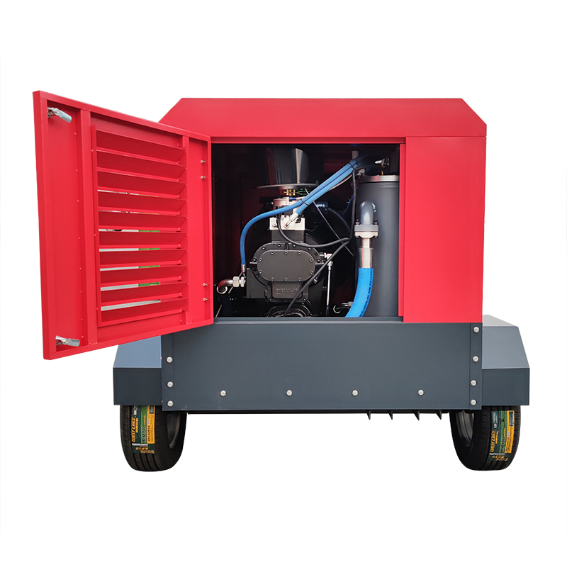 Electric Mobile Air CompressorElectric Portable Air Compressor Electric Driven Screw Air Compressors -SOLLANT 