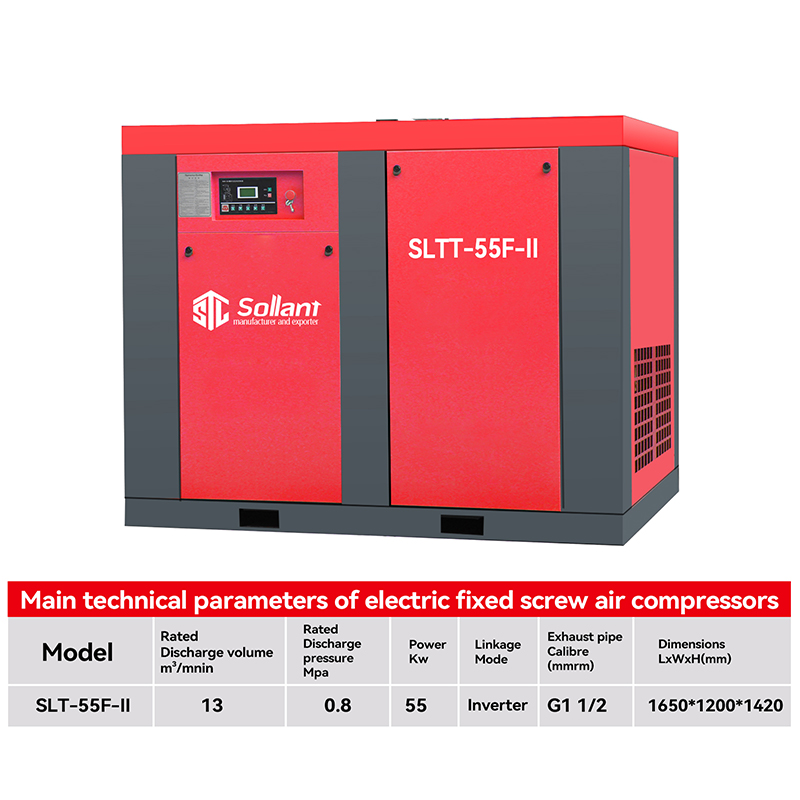 Screw air compressor for tunneling